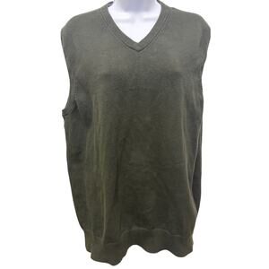 Duluth Trading Sweater Vest Men’s Black V Neck Size L Pullover Sleeveless Large